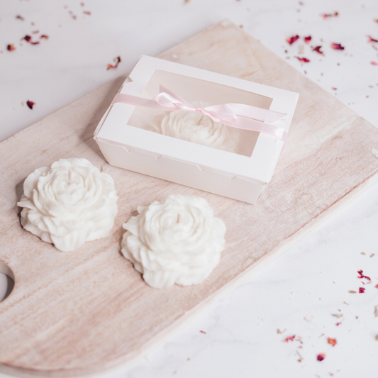 Peony Flower Candle | Gift Wrapped