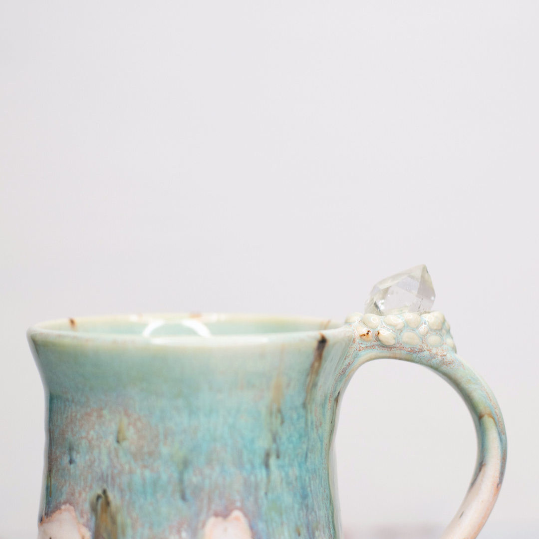 Clear Quartz Infused Crystal Mug