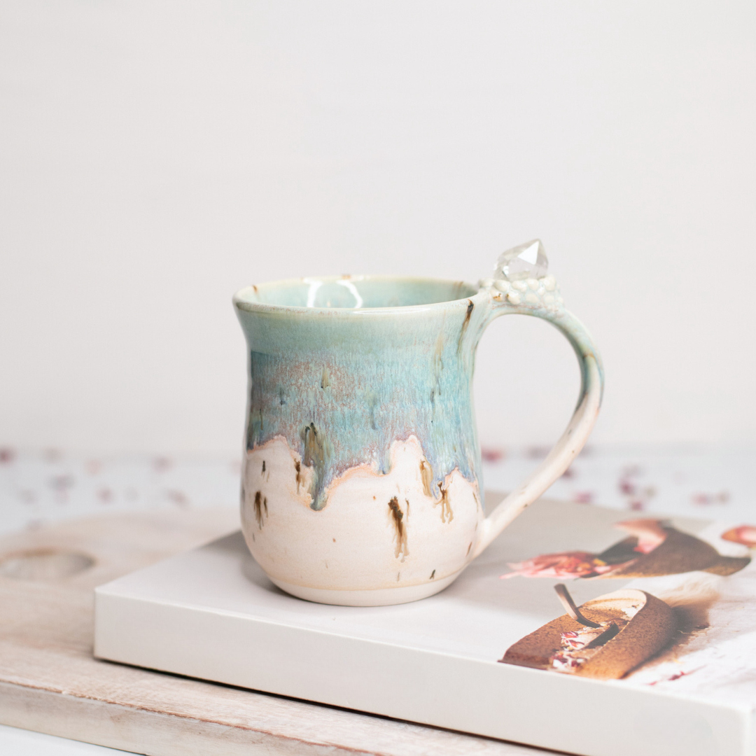 Clear Quartz Infused Crystal Mug