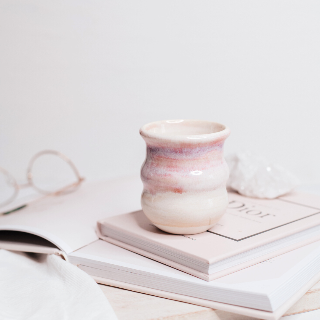 Handmade Pottery Vase - Light Pinks