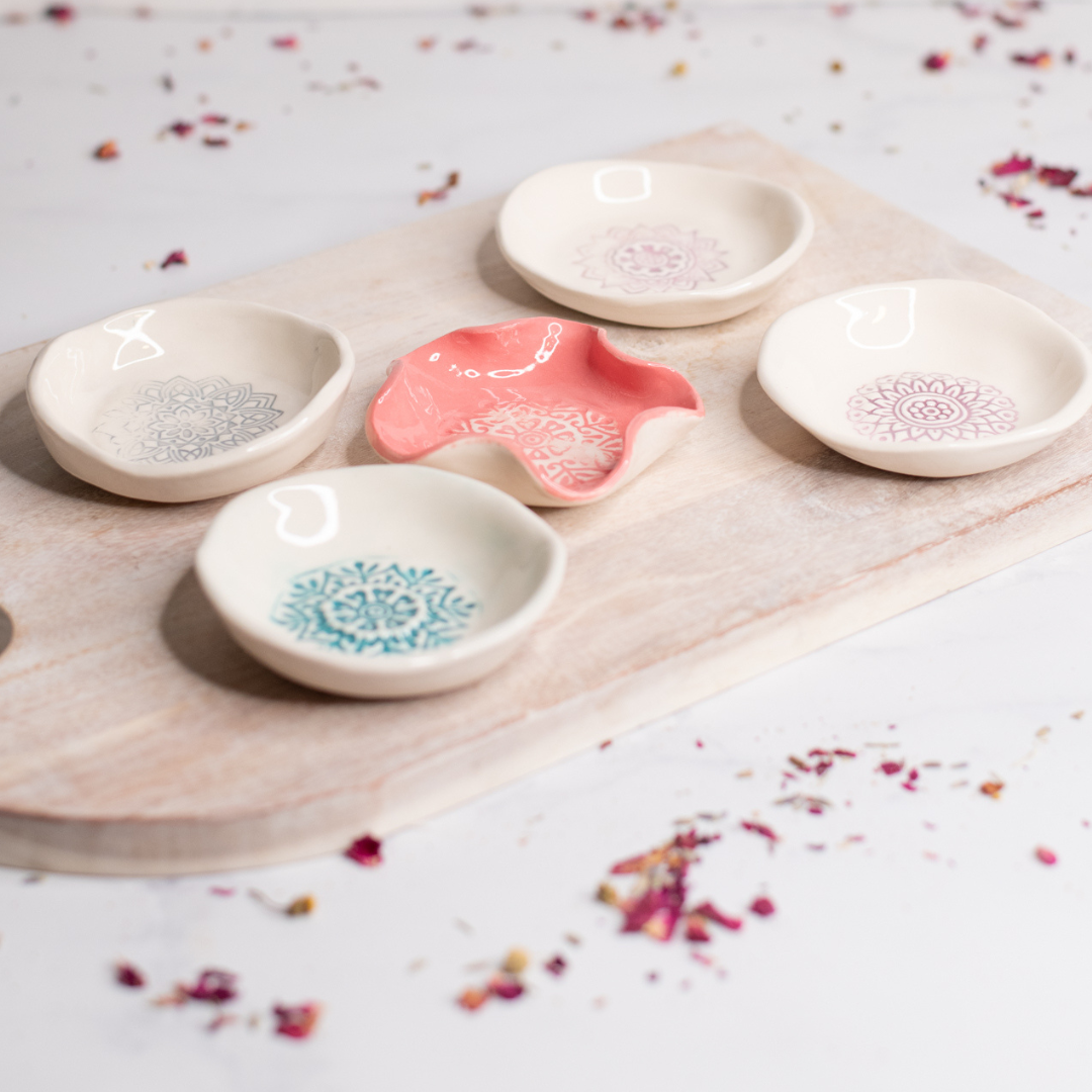 Handmade Mandala Ring Dishes