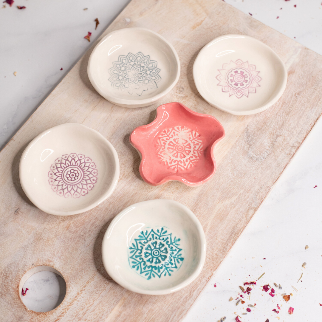 Handmade Mandala Ring Dishes