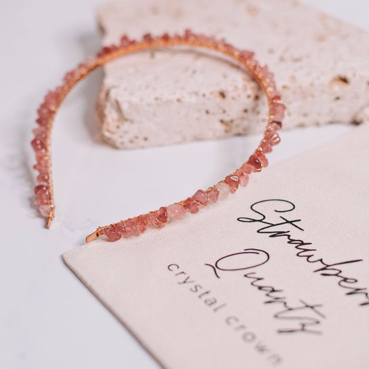 Strawberry Quartz Gemstone Headband