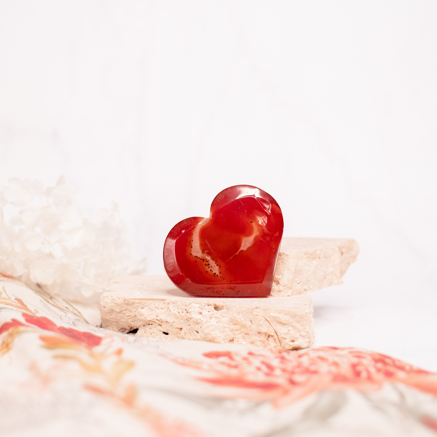 Carnelian Druzy Heart Carving - 185g