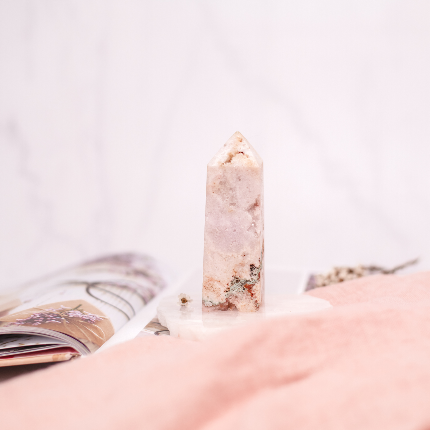 Pink Amethyst Druzy Tower