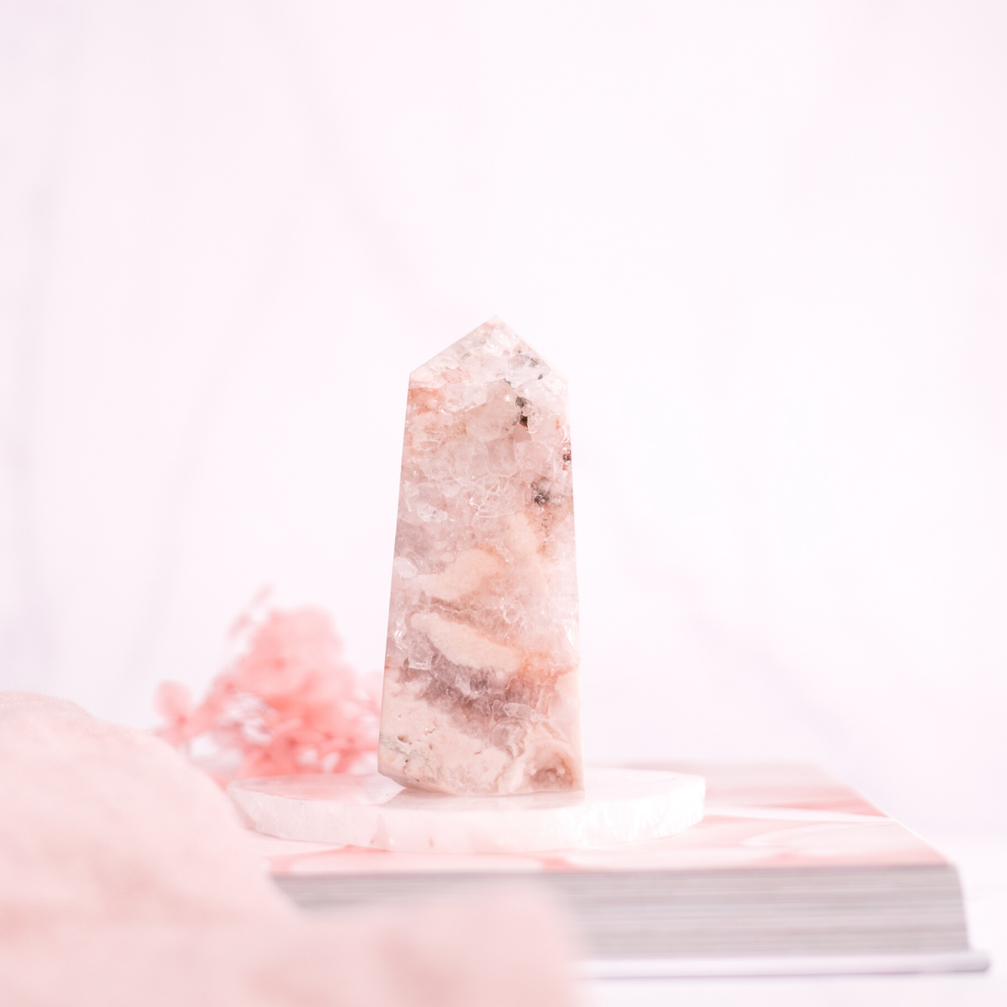 Pink Amethyst Large Druzy Tower