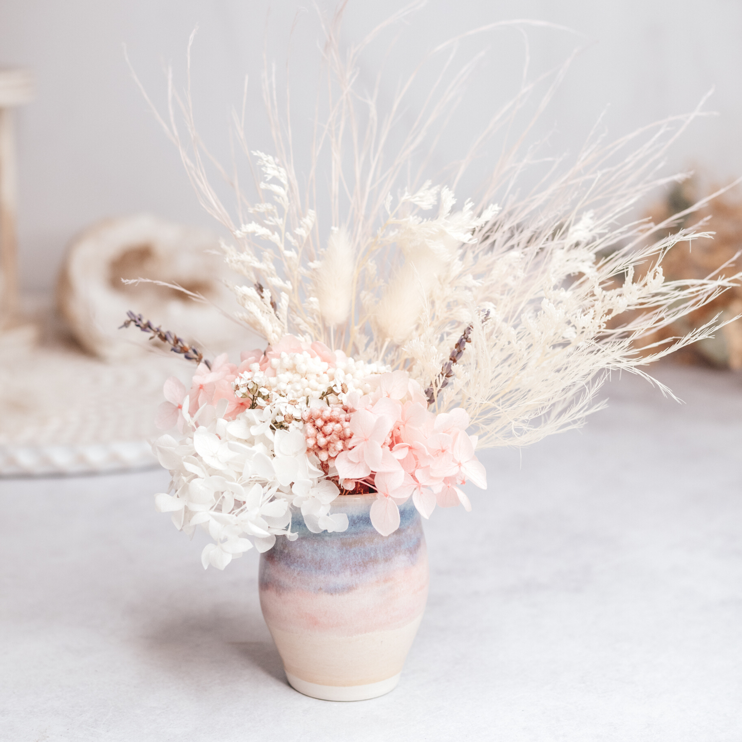 Handmade Ceramic Vase & Dried Floral Arrangement - 06