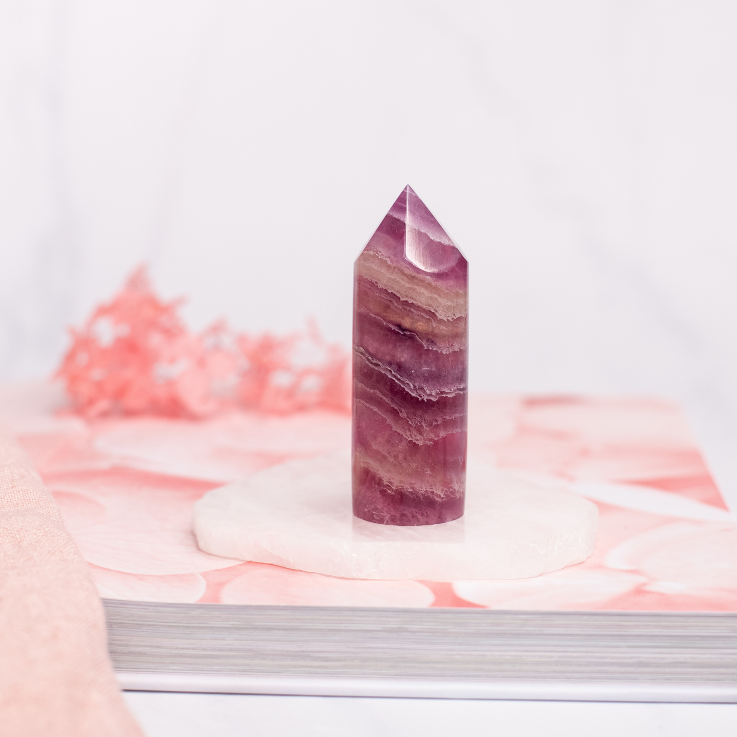 Peach Fluorite Point