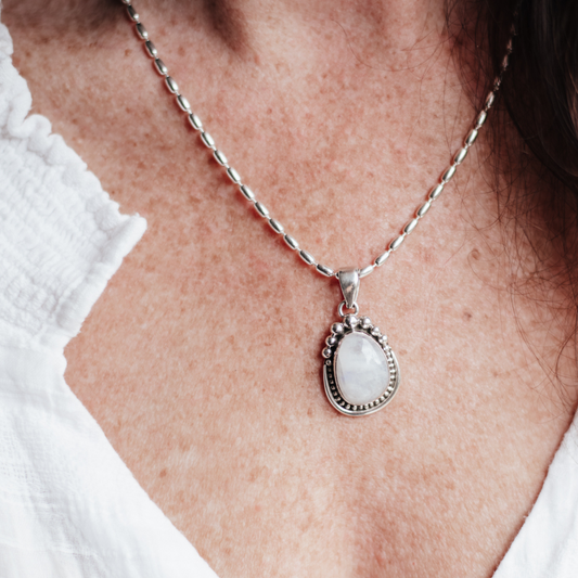 Moonstone Pendant | Sterling Silver