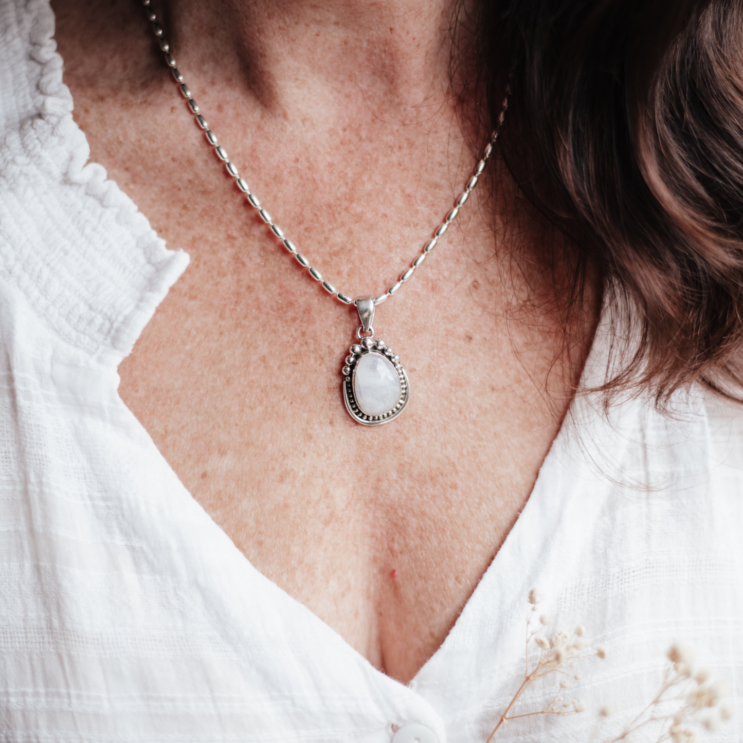 Moonstone Pendant | Sterling Silver