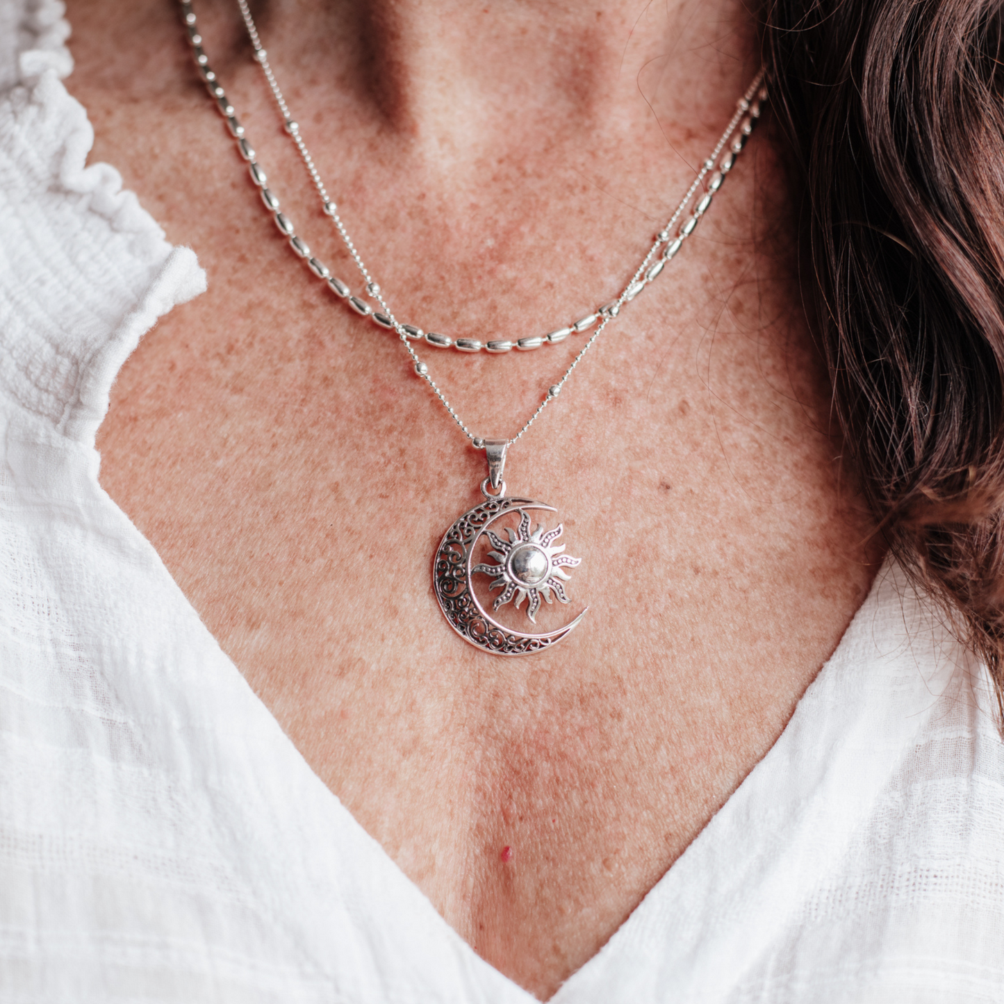 Celestial Sunshine Necklace | Sterling Silver