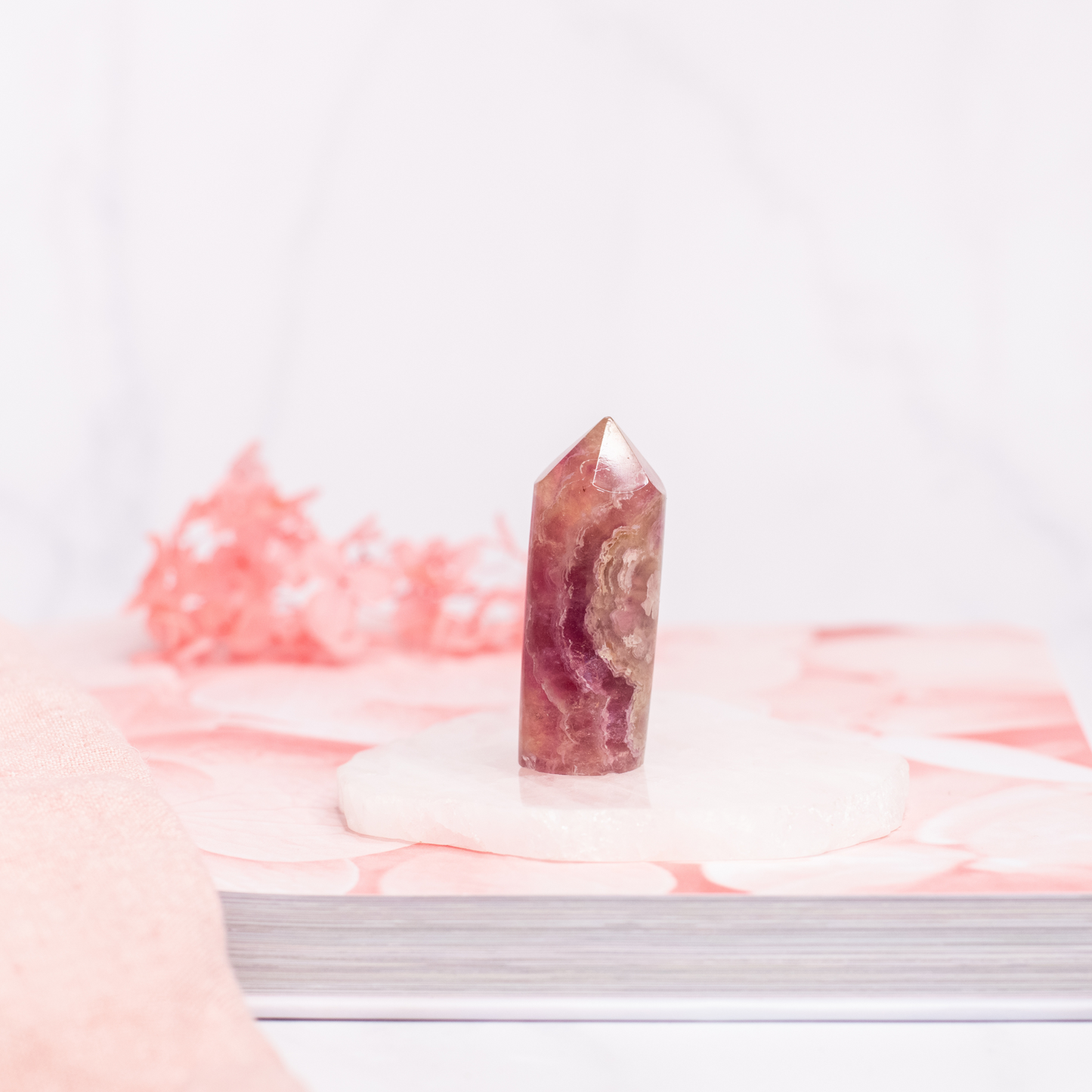 Peach Fluorite Point