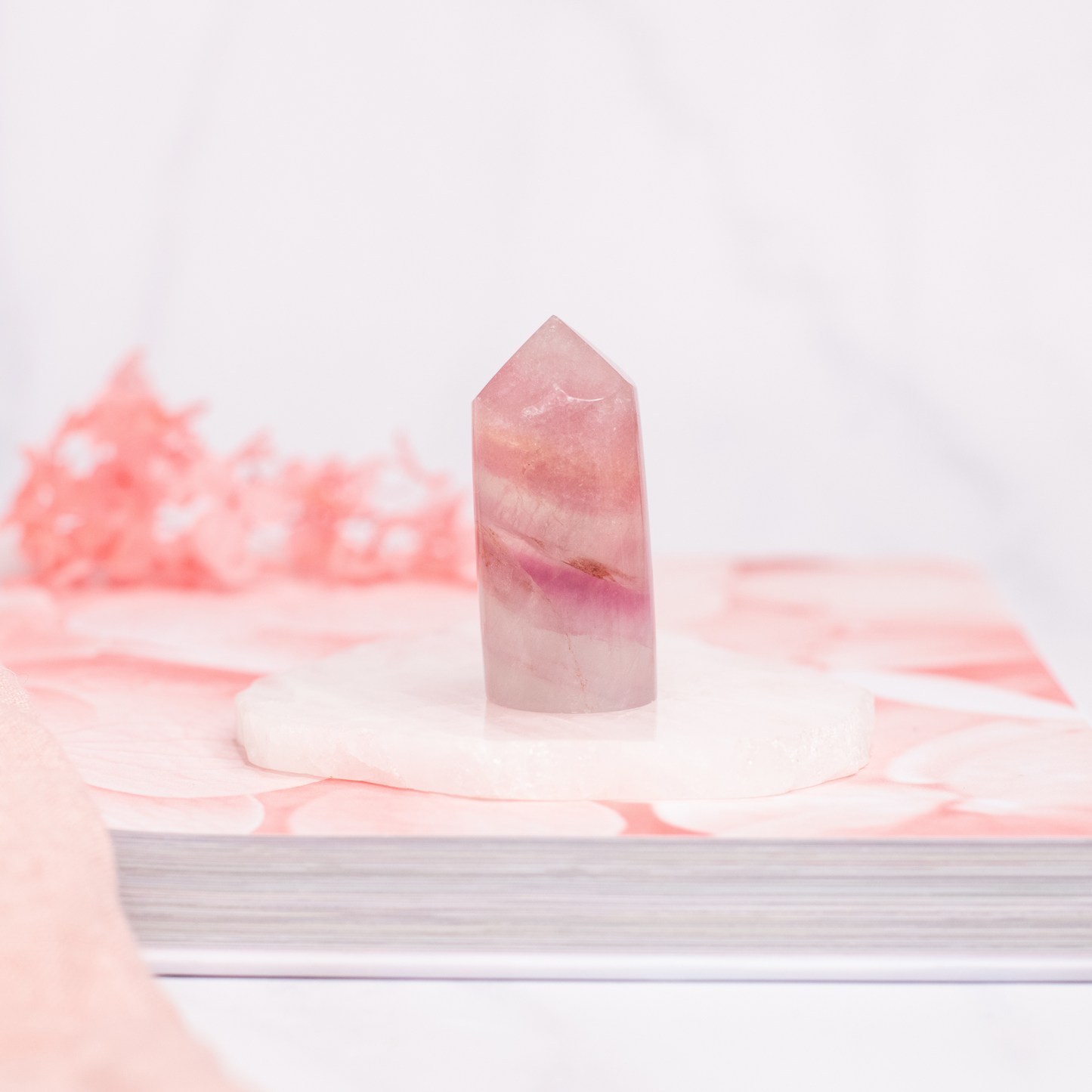 Peach Fluorite Point