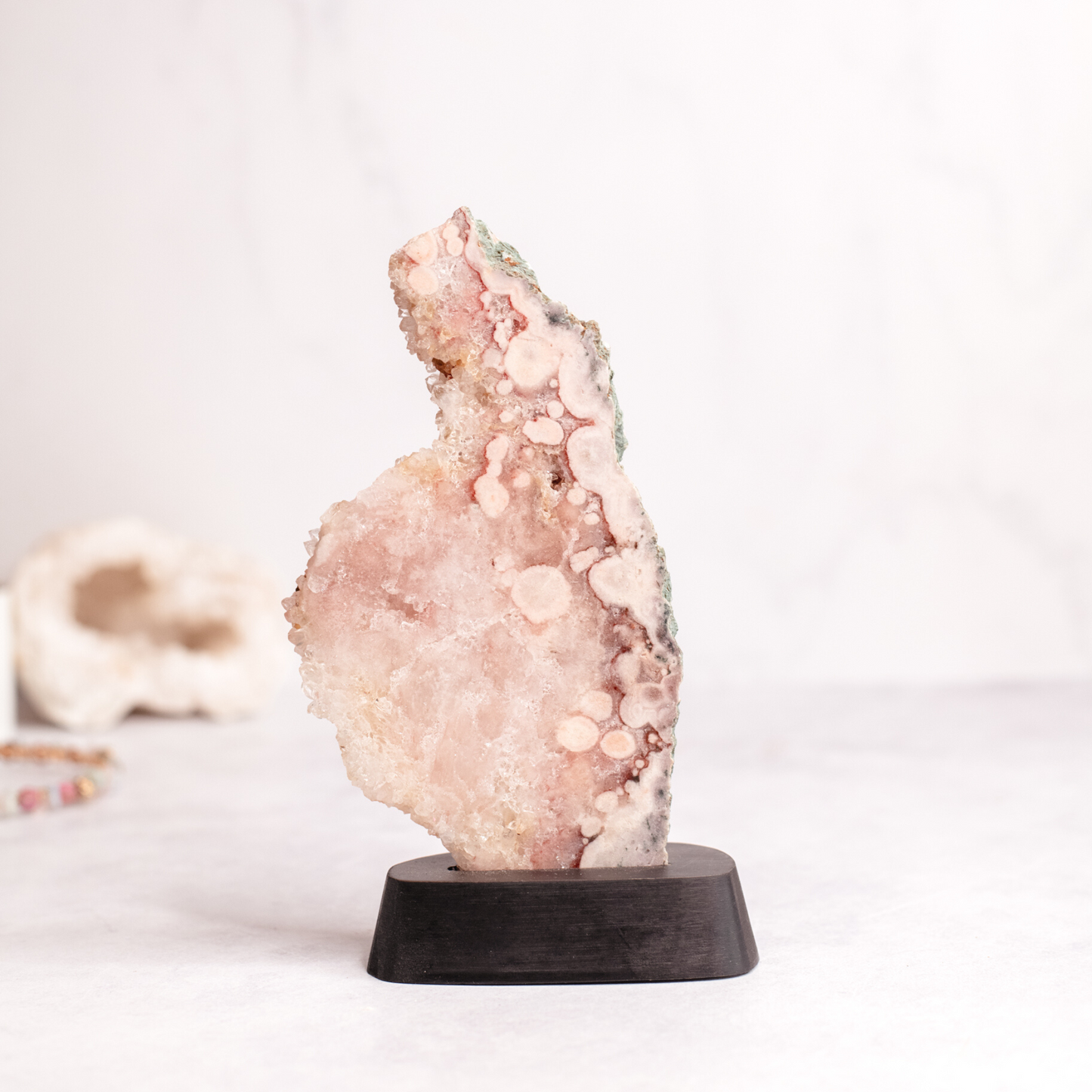 Pink Amethyst Slab on Stand - 01