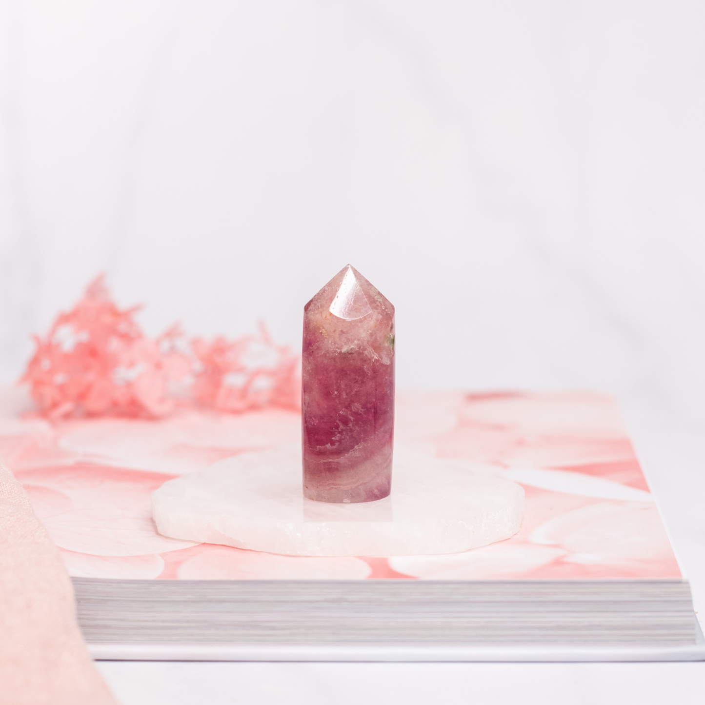 Peach Fluorite Point