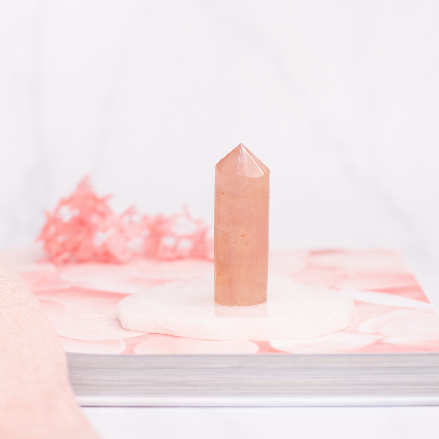 Peach Fluorite Point