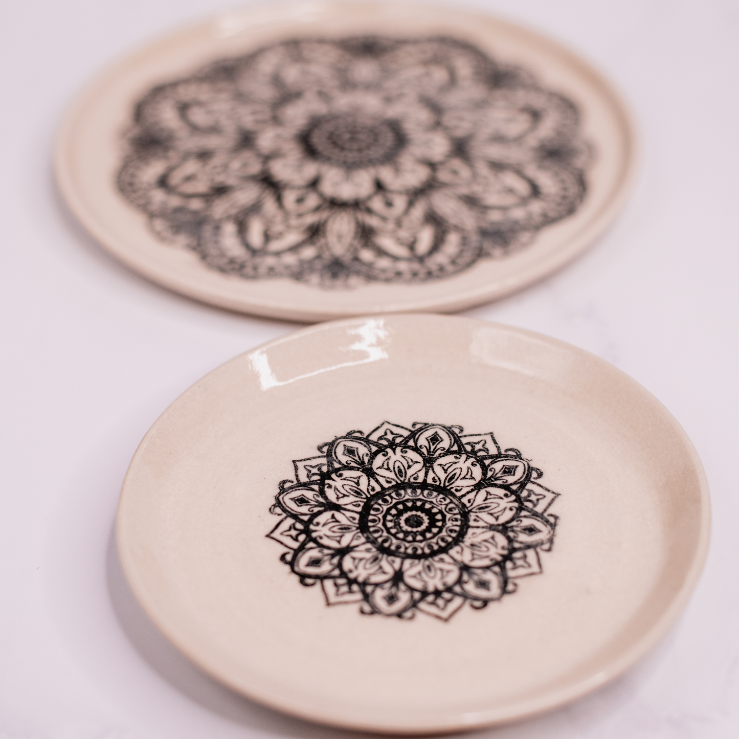 Handmade Stoneware Mandala Platter - S,M